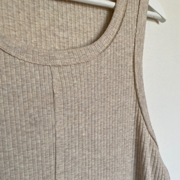 Bodycon Boutique Cream Dress ribbed - large - European summer - Picture 2 of 4